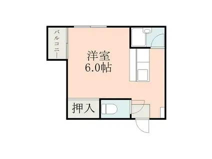 HOUSE安全地帯(ワンルーム/2階)の間取り写真