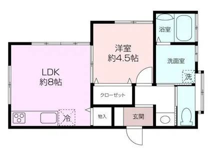 310 APARTMENT(1LDK/1階)の間取り写真