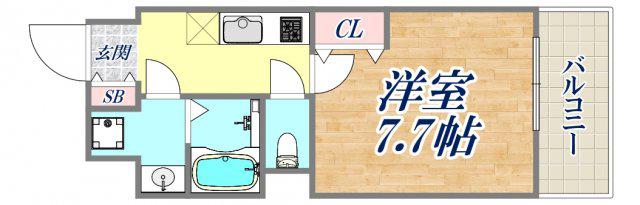 LIVIAZ KOBE CREST(1K/5階)の間取り写真