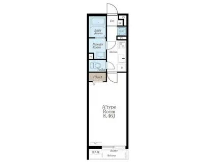 リブリ・令和(1K/3階)の間取り写真