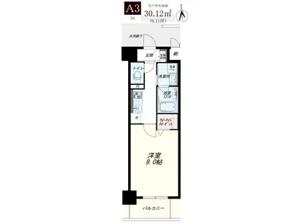 ボンメゾン(1K/2階)の間取り写真