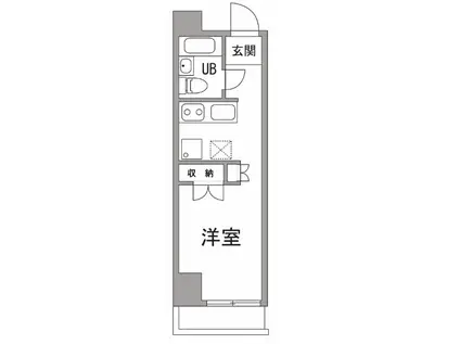 サンクチュアリーフォレスト(ワンルーム/9階)の間取り写真