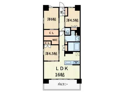 グランカーサ川口青木町公園(3LDK/3階)の間取り写真