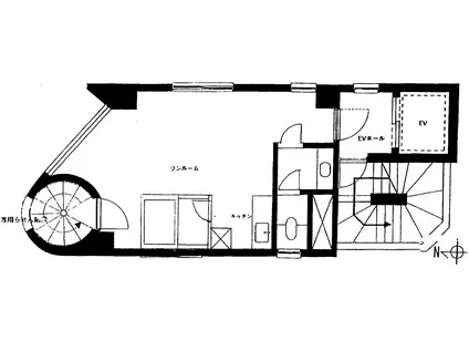 本郷シャトル(ワンルーム/2階)の間取り写真