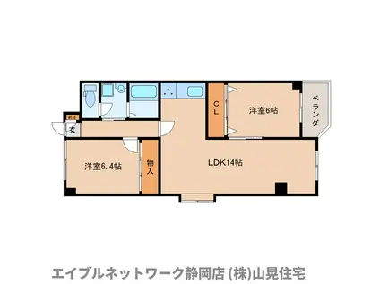 MYコーポ(2LDK/2階)の間取り写真