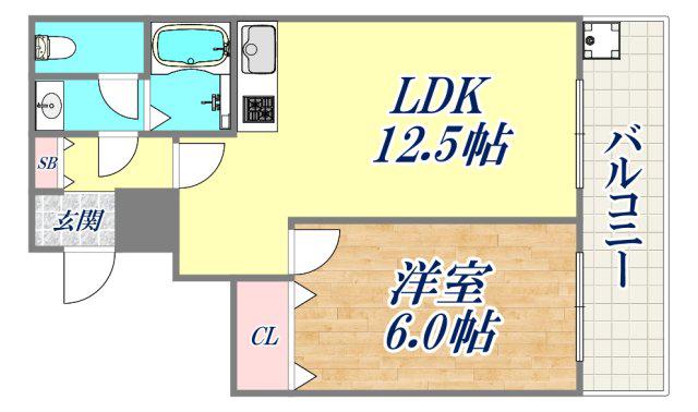 白蘭マンション(1LDK/3階)の間取り写真
