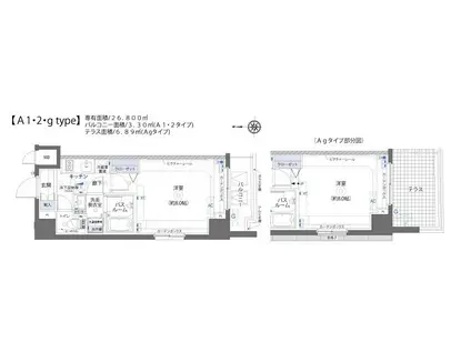 ZOOM板橋大山(1K/2階)の間取り写真