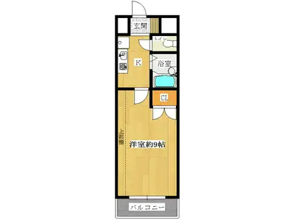 グランビュー薬院(1K/10階)の間取り写真