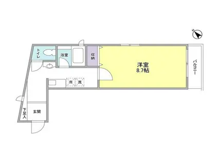 スプリングヒルズ(1K/3階)の間取り写真