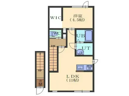 GLAYS白鳥グレイスシラトリ(1LDK/2階)の間取り写真