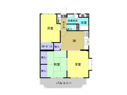 ユーミーCOSMOSII(3DK/3階)の間取り写真