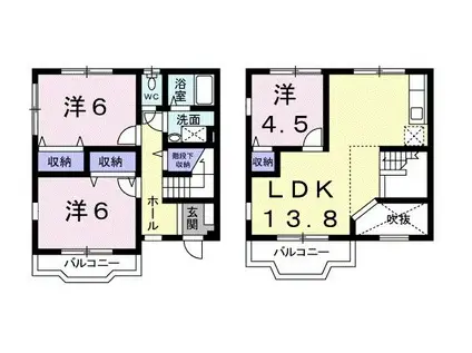 パークソフィアA(3LDK/1階)の間取り写真