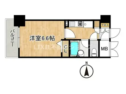 ダイアパレス高田本町(1K/4階)の間取り写真