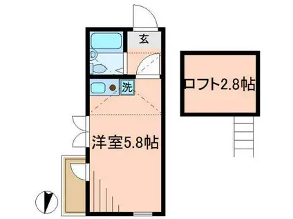 コンフォルト浅草(ワンルーム/3階)の間取り写真