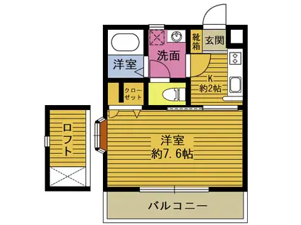 システムハウス(1K/4階)の間取り写真