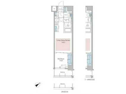 アーバネックス早稲田(1LDK/6階)の間取り写真