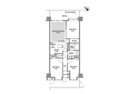 コンフォリア 板橋仲宿(3LDK/10階)の間取り写真