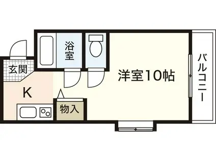 フラワービル(ワンルーム/5階)の間取り写真