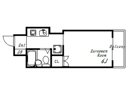 サントロペ(ワンルーム/3階)の間取り写真