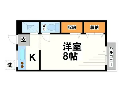 第一緑ヶ丘荘(1K/1階)の間取り写真