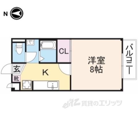 プレジール五反田(1K/2階)の間取り写真