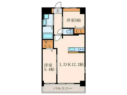 MDI PROSREGALO THE OUTLETS前(2LDK/9階)の間取り写真