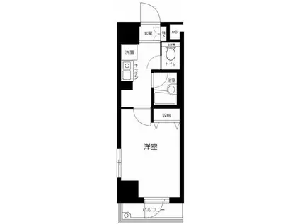 プレール御茶ノ水(1K/3階)の間取り写真