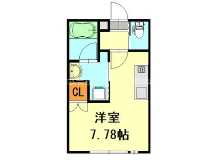 LA LUCE(ワンルーム/1階)の間取り写真