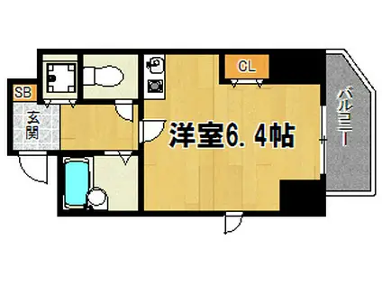 パラシオ塚本II(1K/10階)の間取り写真