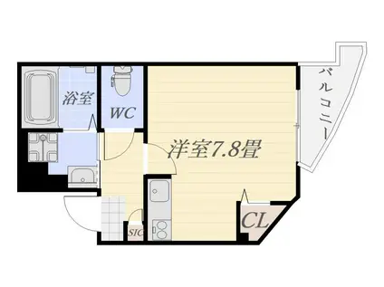 ILARE源(ワンルーム/2階)の間取り写真