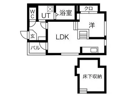 COMFORTIA華(1LDK/1階)の間取り写真