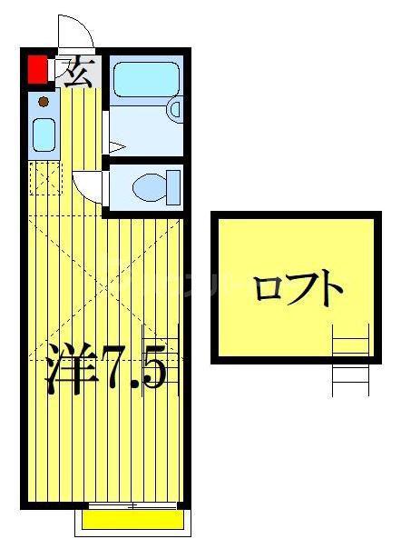 GREEN ISLAND(ワンルーム/2階)の間取り写真