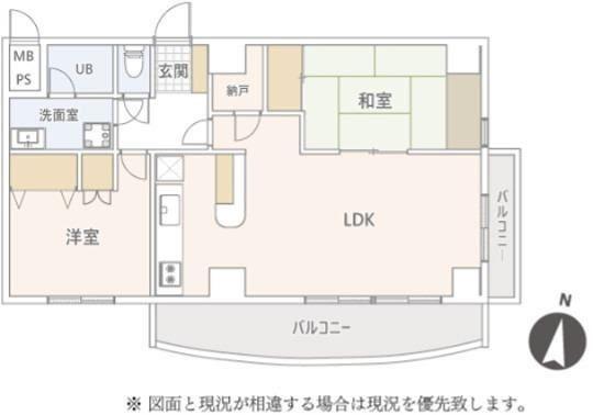 V.I.P.ROYAL氷川台(2LDK/6階)の間取り写真