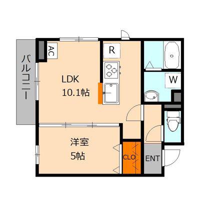 ルミエールS(1LDK/1階)の間取り写真
