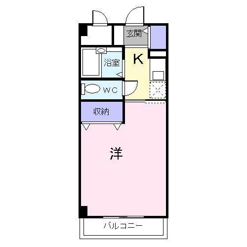 セゾン升本(1K/3階)の間取り写真