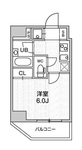 コンシェリア新橋(1K/4階)の間取り写真