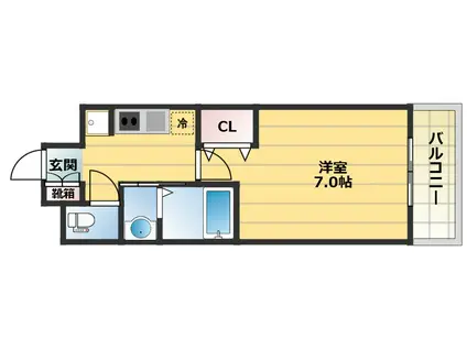 AILE青木(1K/2階)の間取り写真