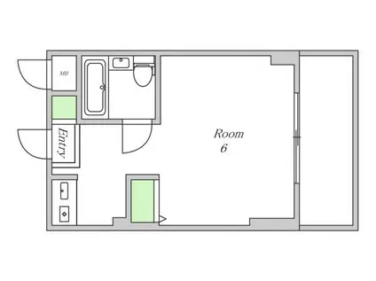 尚栄ドムス(ワンルーム/1階)の間取り写真