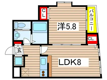 ミレナコート(1LDK/1階)の間取り写真