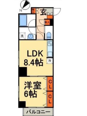 L.Oマンション(1LDK/3階)の間取り写真