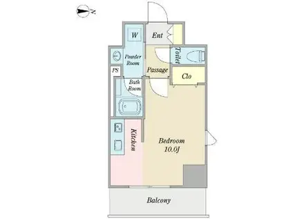 プロシード大須(ワンルーム/3階)の間取り写真
