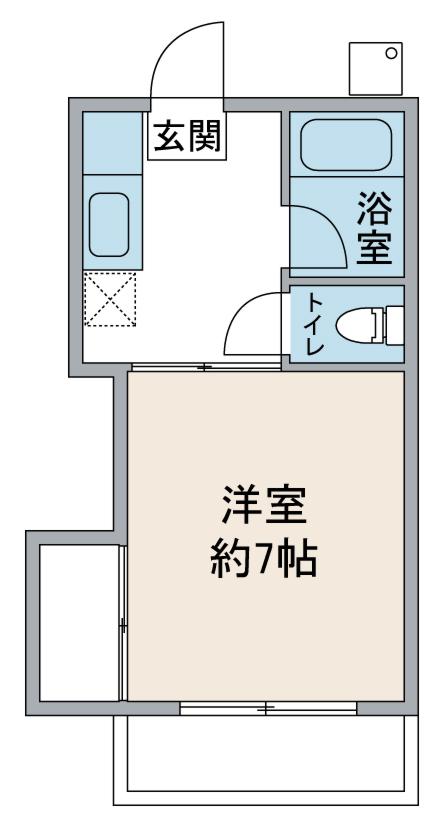 イズミコーポ(1K/1階)の間取り写真