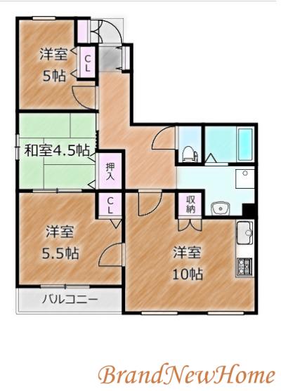 SHRIKE(3LDK/3階)の間取り写真