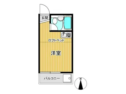 メゾンアルエット(ワンルーム/1階)の間取り写真