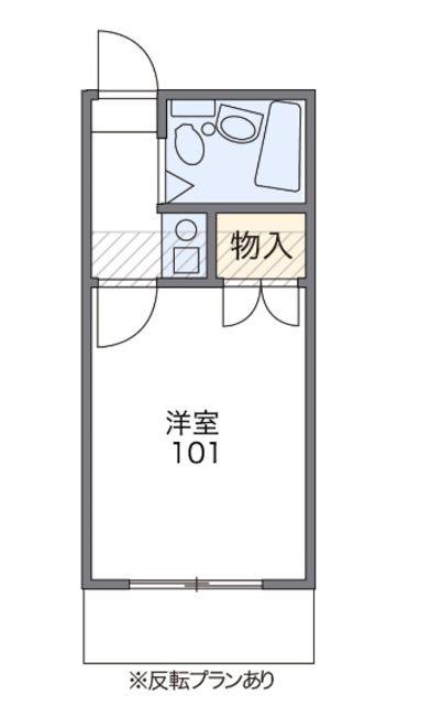 レオパレスブルーリバー(1K/2階)の間取り写真
