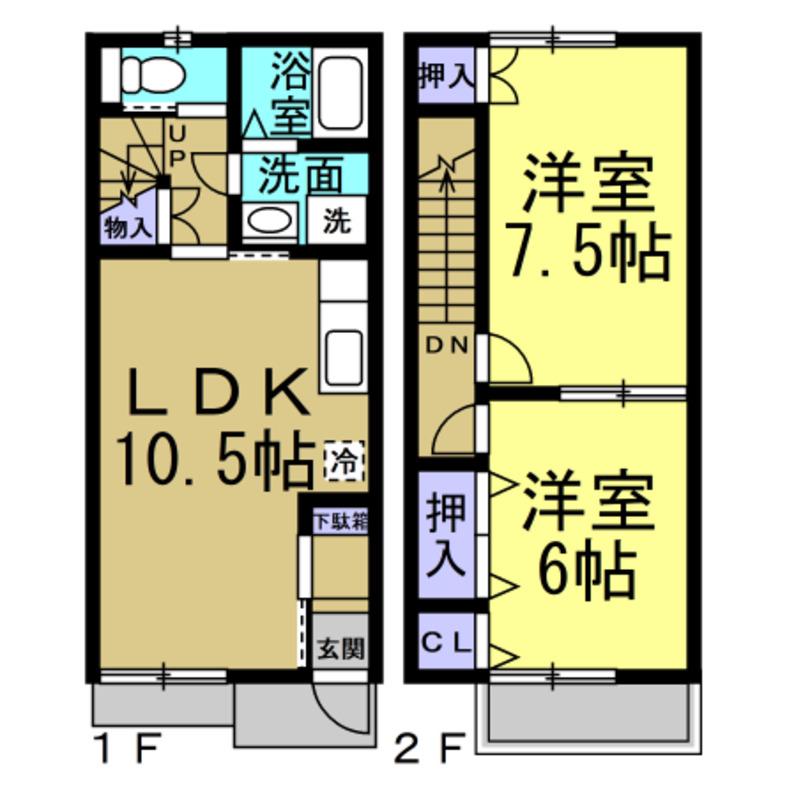 グラシアFIVE(2LDK/1階)の間取り写真