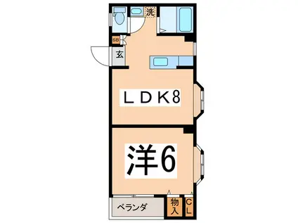 アーバンコートBAN(1LDK/1階)の間取り写真