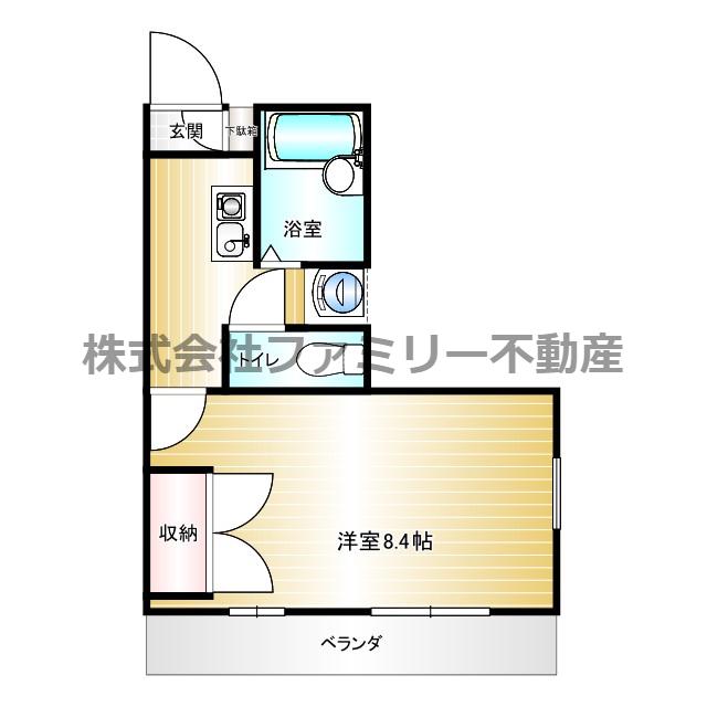 ドリーム(1K/1階)の間取り写真