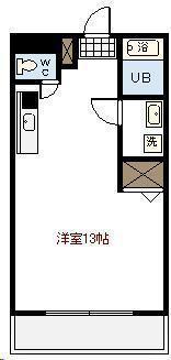 サンライズ新名爪(ワンルーム/4階)の間取り写真