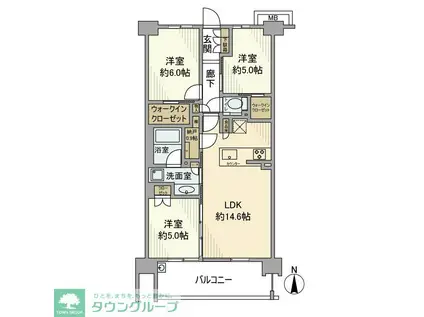 シティテラス荻窪エアーズコート(3LDK/4階)の間取り写真